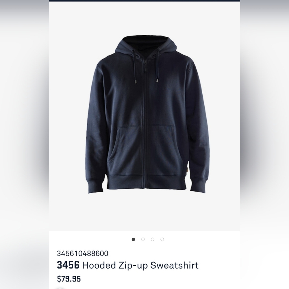 Blakladar Men's Navy Blue Zip Up Hoodie